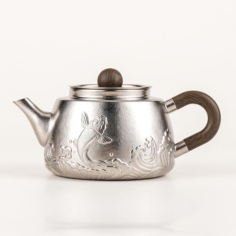 New pure titanium teapot household large-capacity teapot Kung Fu tea set light luxury anti-scalding enterprise business thank you gift