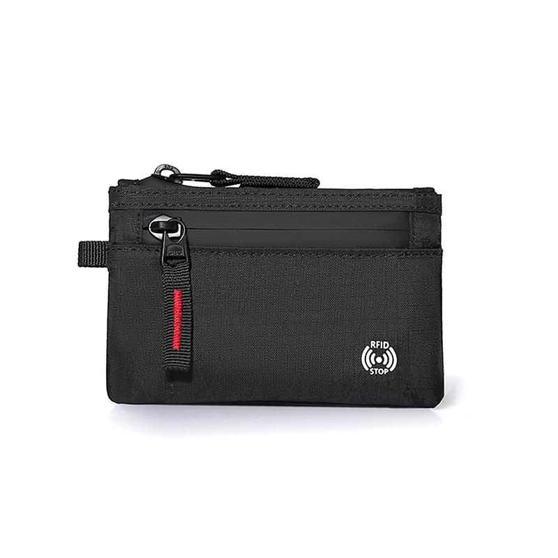 Rfid Credit Card Holder Men'S Short Wallet Zipper Coin Bag X-Pac Mini Travel Wallet Male Tactical Purse Coin Purse