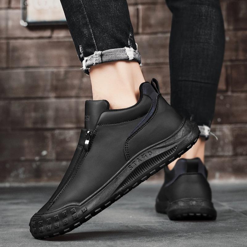 Fashion Retro Zipper Men's Low Top Casual Shoes 2025 Autumn New Breathable Comfortable Fashion Trend Versatile Non Slip Chunky sneakers