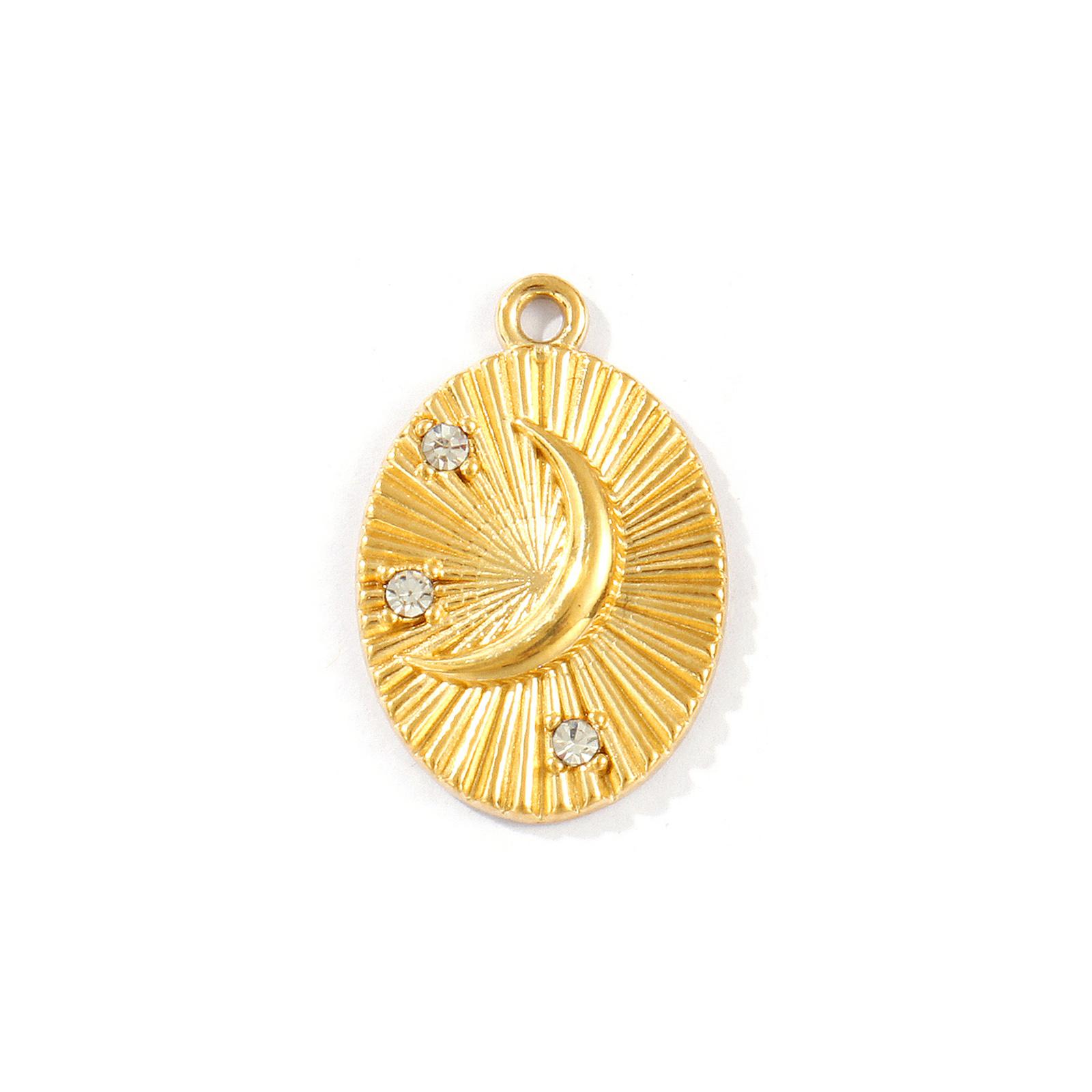 

1 PC 304 Stainless Steel Charms 18k Gold Plated Ex Voto Heart Passport Cross And Dove Of Peace Pendants For DIY Necklace Making