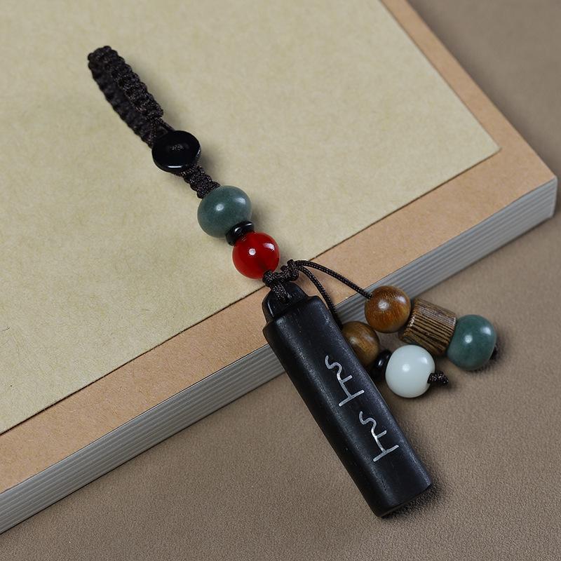 Rosewood Fortune Keyring Phone Charm: Creative Good Luck Purple Pendant for Men & Women.