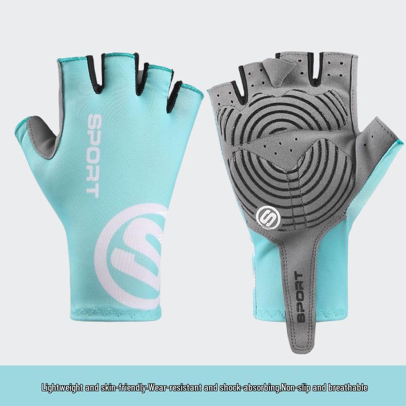 Unisex Summer Cycling Gloves: Breathable, Anti-Slip, Shock-Absorbing, Half-Finger Design for Road & Mountain Bikes