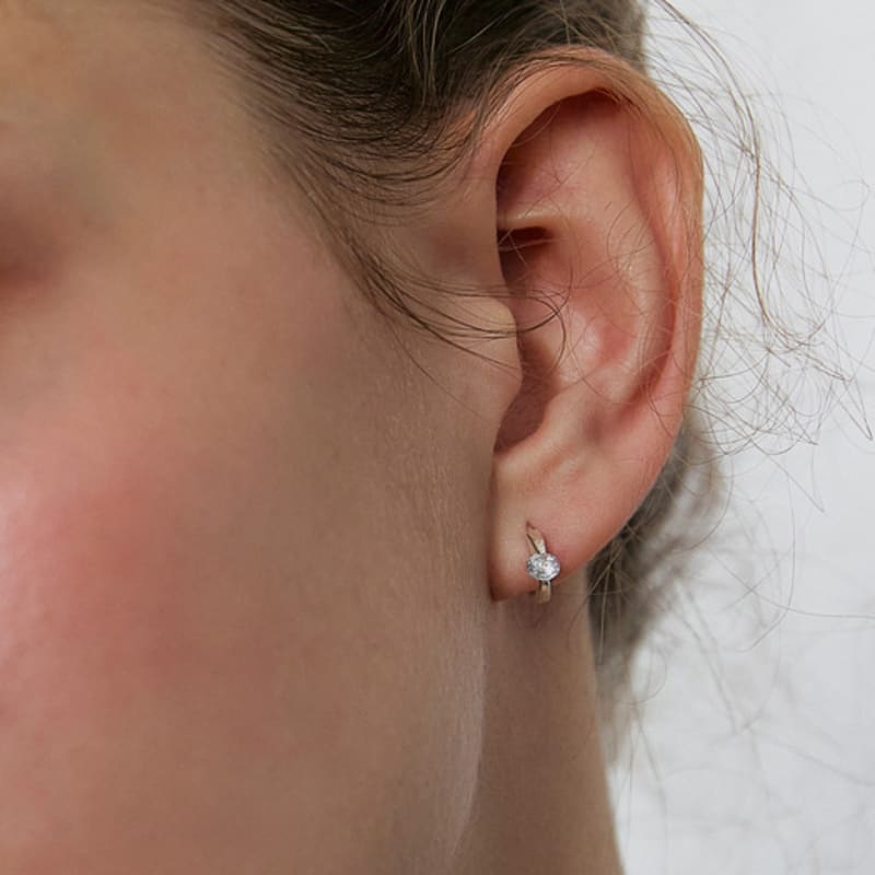 mimesi Cubic One Touch Earring (2color)