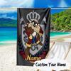 Custom Name Troublemaker Taz Devil Microfiber Beach Towel Super Soft & Absorbent for Bath, Beach, Travel Bath Time Accessory, Fan Gifts