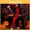 Set Costum Cloun Horror Halloween Cu Material Poliester Pentru Cosplay Și Petreceri Tematice