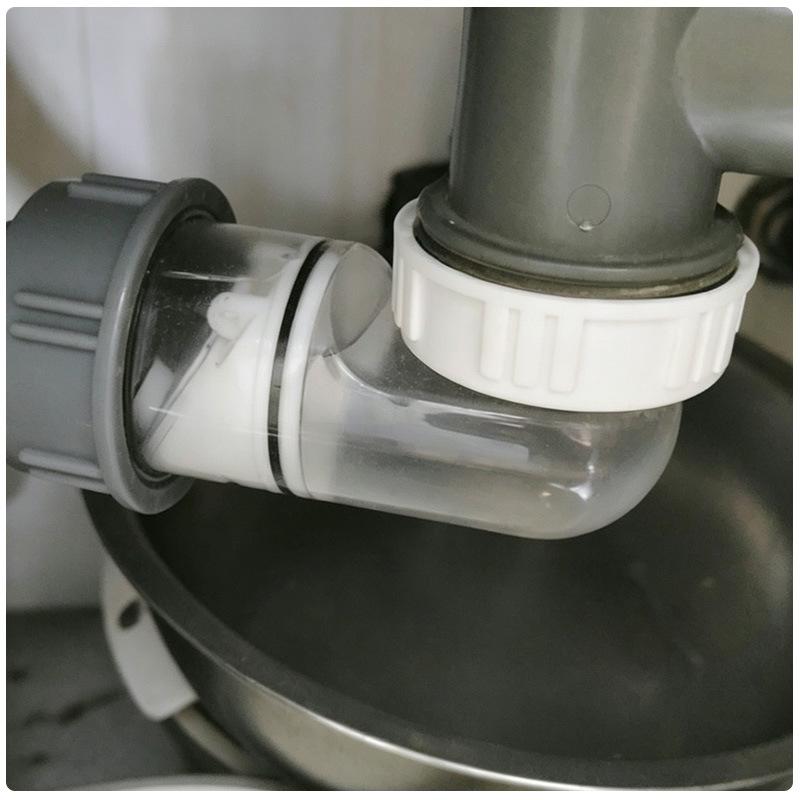 Joint Drainage Tube Pipeline Accessory Kitchen Sink Drain Pipe Drain Downpipe Wash Basin Drainage Pipe Odor Proof Curved Kit