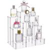 1set 9-Tier Transparent Acrylic Display Risers for Jewelry Rectangle Clear 21.5x33.5x32cm