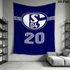 Schalke 04 Wandteppich, S04 Vereinswappen Nummer 20 Druck Wandbehang für Fußballfan Dekoration