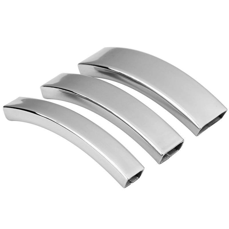 Stainless Steel Curved Tube For Jewelry Making Gold Color Straight Beads Connector Bracelet Necklace Diy Jewelry Finding