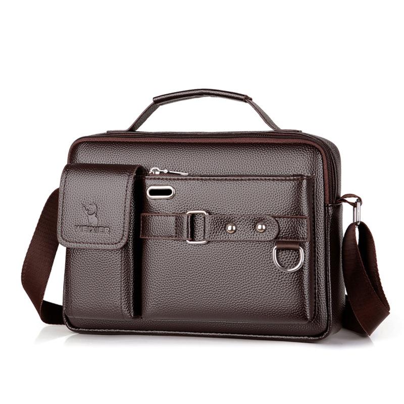 Men s Shoulder Bag, Business Commuting Shoulder Bag, Men s High-end Style Shoulder Bag, PU Leather Bag, Men s Bag