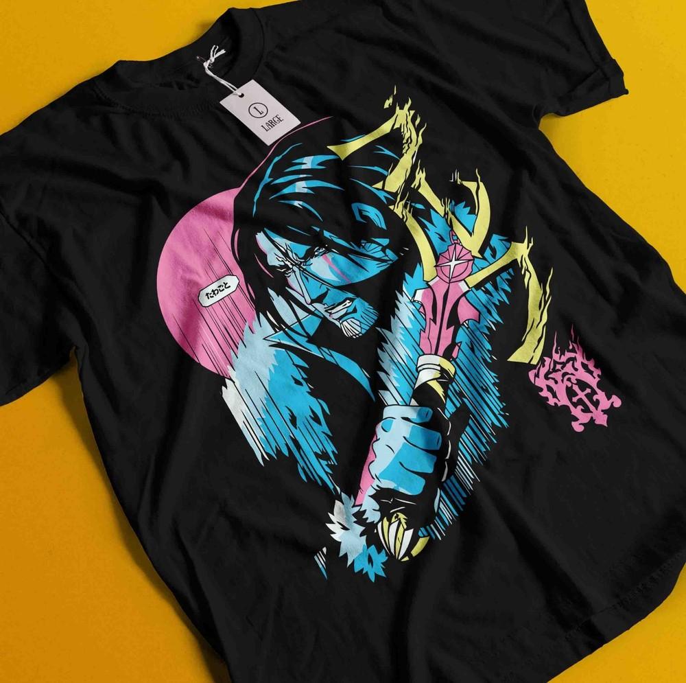 

Dracula Castlevania Shirt Vampire Dark Tshirt Anime Horror Symphony Of The Night 4XL