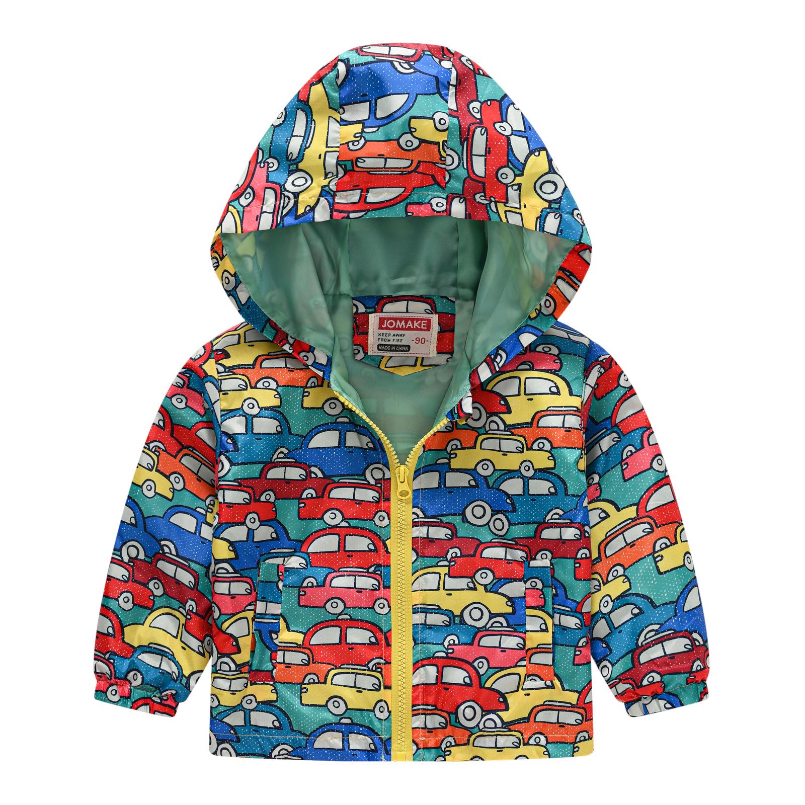 

New Kids Casual Fashion Hooded Jacket - Cute European & American Style with Korean Print 130 cm