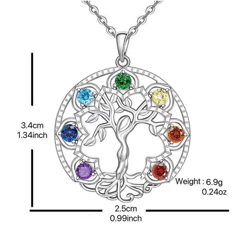 Temu Explosive Personality Fashion Hollow Tree of Life Pendant Micro Diamond Women's Clavicle Necklace