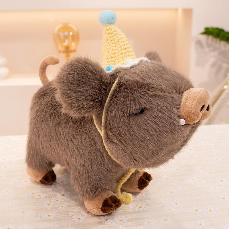 New Cute Wild Boar Doll Plush Toy Pig Doll Children Sleeping Pillow Girls Birthday Gift Doll