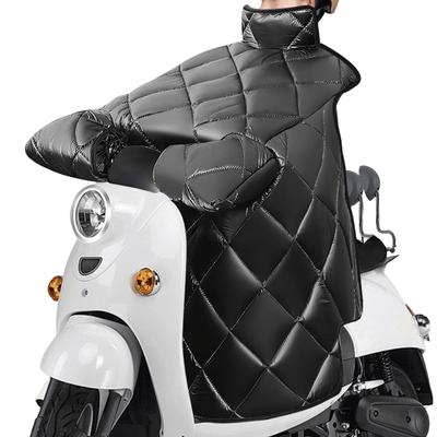 Winddichte Beindecke für Motorrad PU-Leder Bequemer Schutz Winter Roller Beinwärmer Steppdecke für kaltes Wetter Schnee