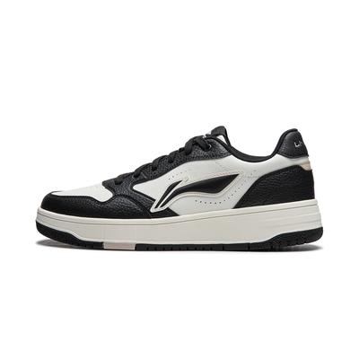 Li Ning Tianji Soft Slip Resistant Cushioning Abrasion Resistant Low Top Skateboard Shoes Men's White Black AGCU271-4