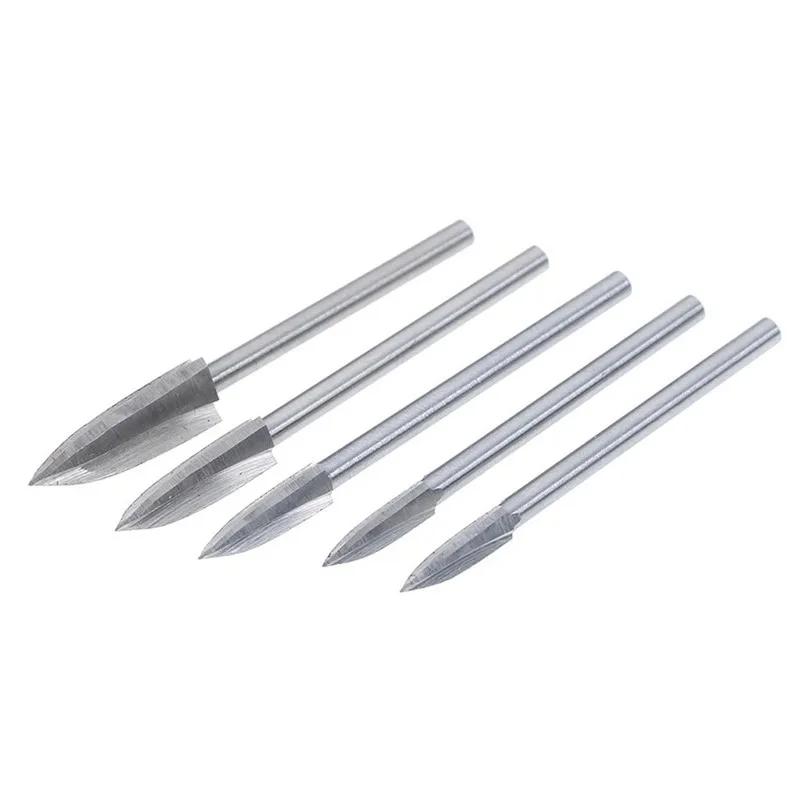 5Pcs/set Wood Carving Set Carving Knife Tools Wood Carving Milling Cutter Set Woodworking Hand Tools Handmade Craft