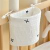 Baby Cot Hanging Storage Bag Bedside Hanging Storage Pocket Cotton Bag for Organizing Diapers & Toy Beside this crib