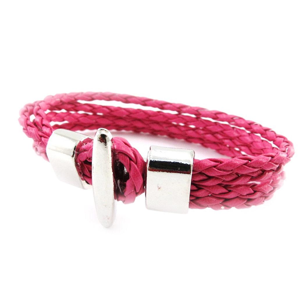 Les Trésors De Lily [J1322] - Steel Pink 'Peaceful' Mixed Bracelet