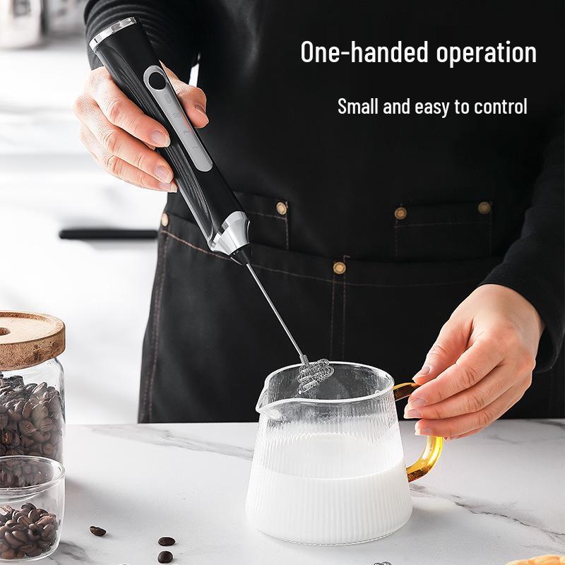 Electric Milk Frother & Mini Mixer for Protein Shakes and Coffee Foam
