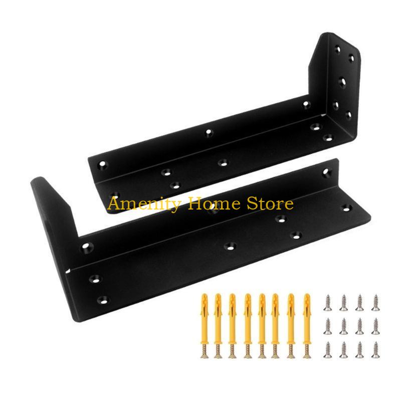 F26C Metal Shelves Brackets Suspended Tripod Shelf Thicked Invisible L Brackets Wall Mounted Layer Board Support Bracket