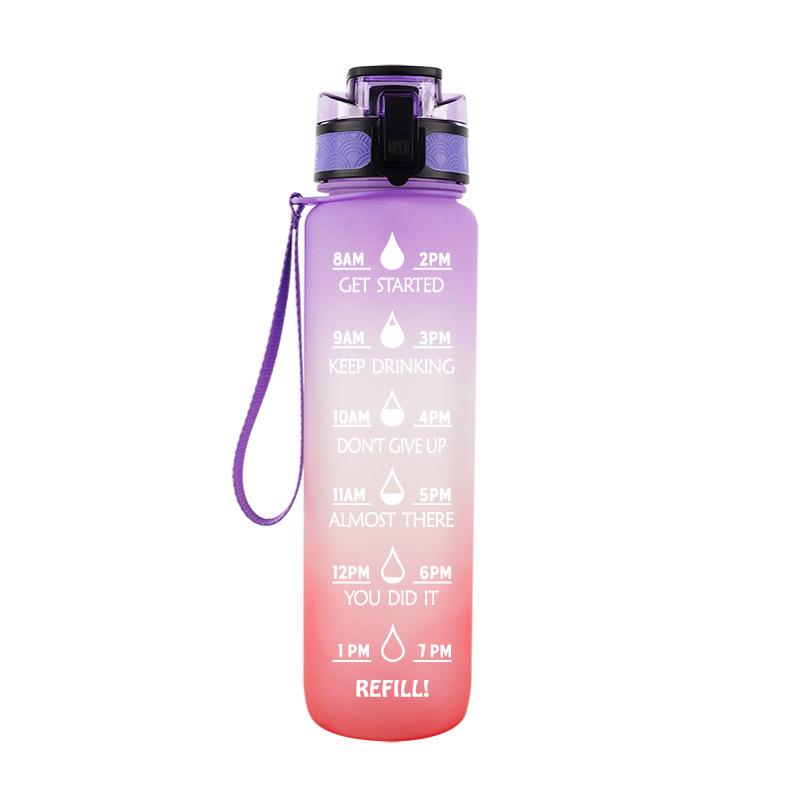 1000ml Large Capacity Tritan Sports Water Bottle with Handle for Fruit Tea