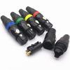 Black Lacquered XLR Microphone Plug: Gold-Plated Copper Pins, 3-Core Female Connector