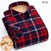 Women's Double-Sided Plaid Fleece Shirt: Warm, Velvet-Enhanced, Autumn Winter Fashion, Business Casual Style.