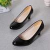 Women's Fashion Thick Heel Shoes Spring New Square Head Shallow Mouth Anti-slip Wear-resistant High Heels