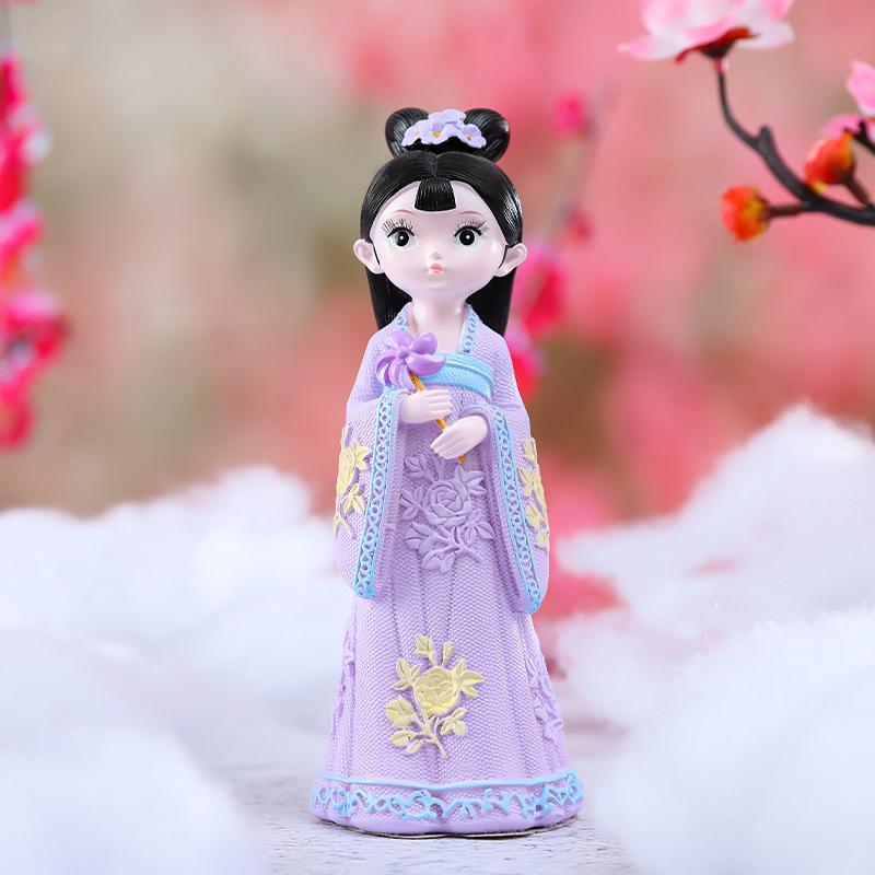 Kreativer Handyhalter im Stil der Tang-Dynastie mit Glücksbringer: Exquisites Harzornament