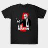 Herren Schwarzes Print-T-Shirt Lee Marvin No-Cut Transferpapier Druck Baumwoll-T-Shirt