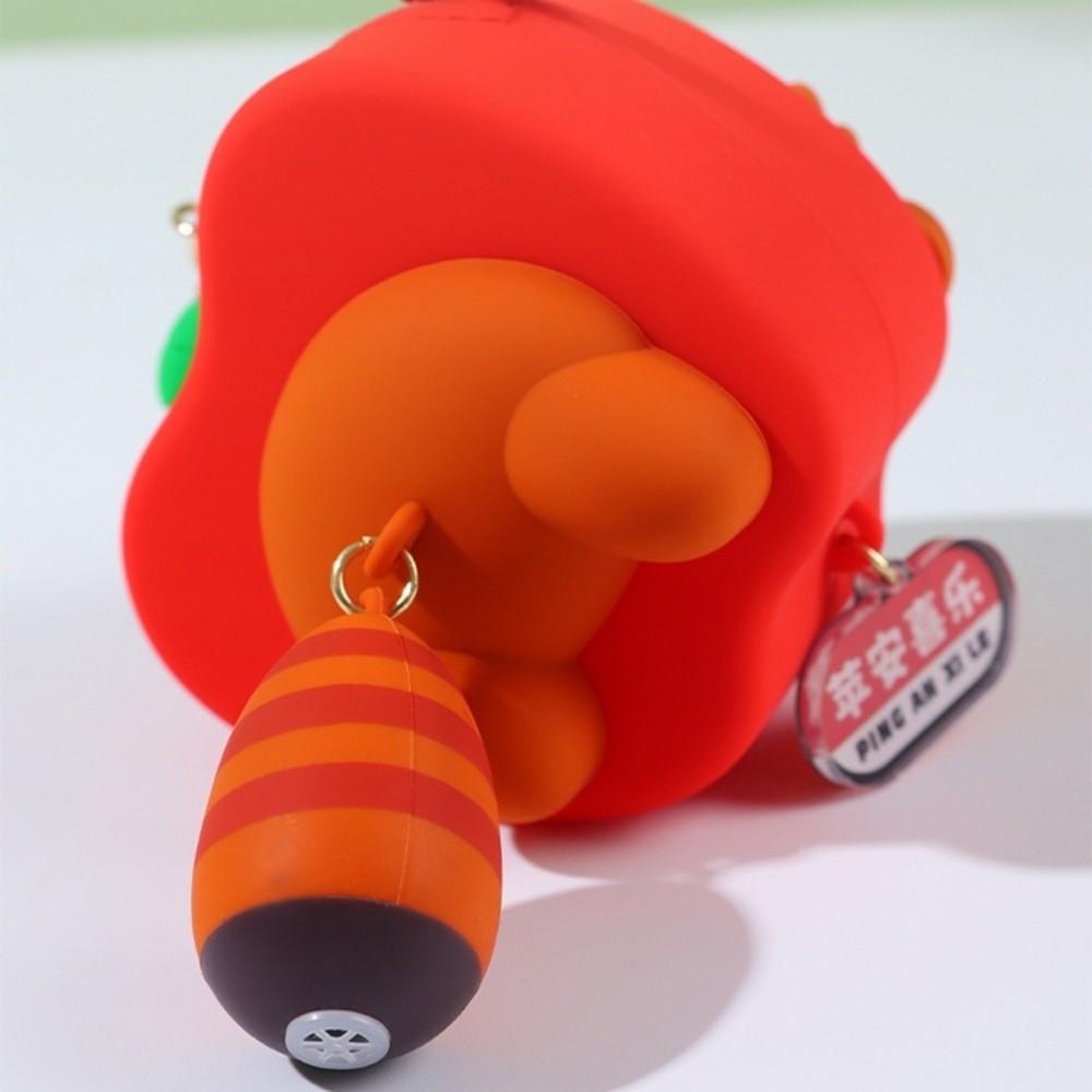 Wallet Panda Keychain Bamboo Silicone Earphone Bag Creative Red Panda Coin Purse  Bag Pendant