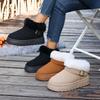 Winter Comfortable Thick Soled Buckle Elegant Snow Boots Fashionable Round Toe Suede Thick Soled Non Slip Casual Women's Boots
