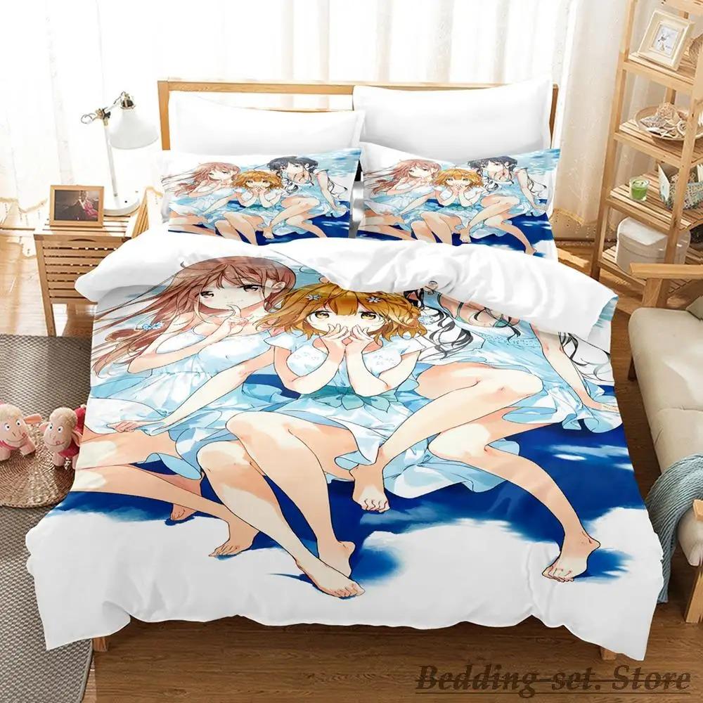 Comfortable Anime Print Bedding Set With Duvet Cover And Pillowcases Single Twin Full Queen King Sizes For Adults And Kids