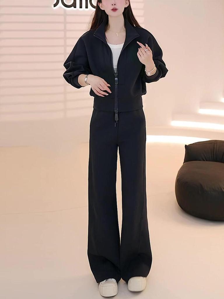 2025 Autumn/Winter Casual Cardigan & Wide-Leg Pants Set