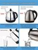 304 Stainless Steel Long Spout Electric Kettle for Tea & Hot Water