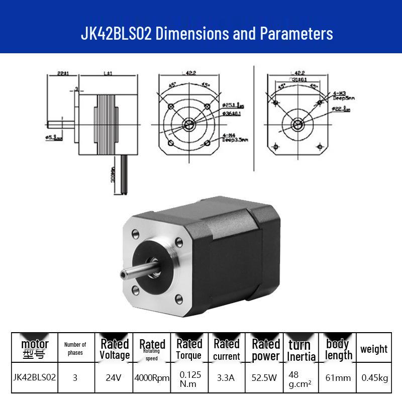 42V Brushless Mini Motor, High-Speed 26-105W RV Fan with Automatic Rotation