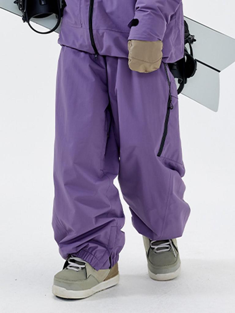 Unisex Windproof Waterproof Ski Pants: Warm, Loose Fit, Plus Size, Wear-Resistant for Men & Women
