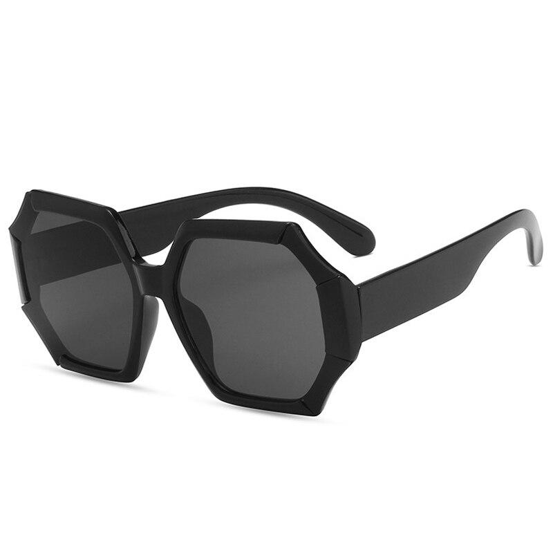 

SO & EI ретро большие многоугольные квадратные женские солнцезащитные очки модные контрастные цветовые оттенки UV400 мужские желе чайно-розовые солнцезащитные очки