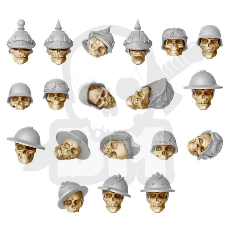 Gstu531304 3d printed skulls & bones skulls w. helmets