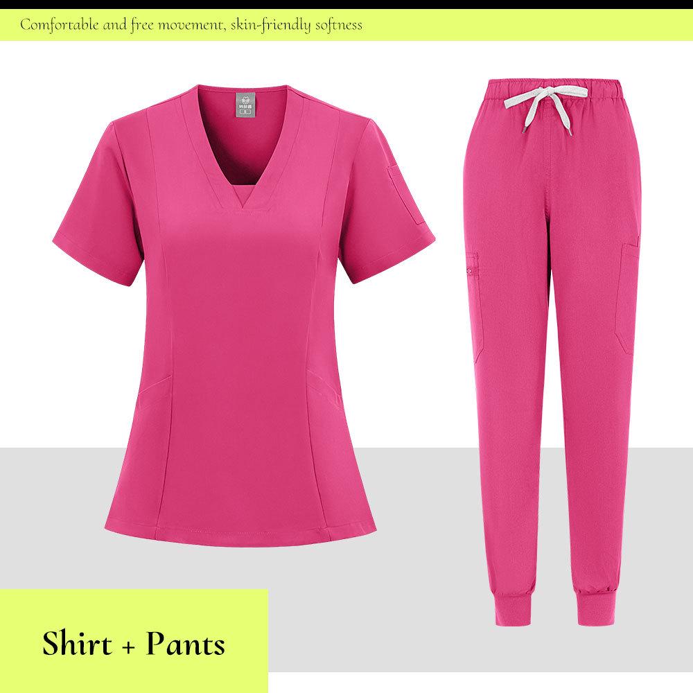 Unisex Quick-Drying Stretch Scrub Suit for Medical and Spa Professionals