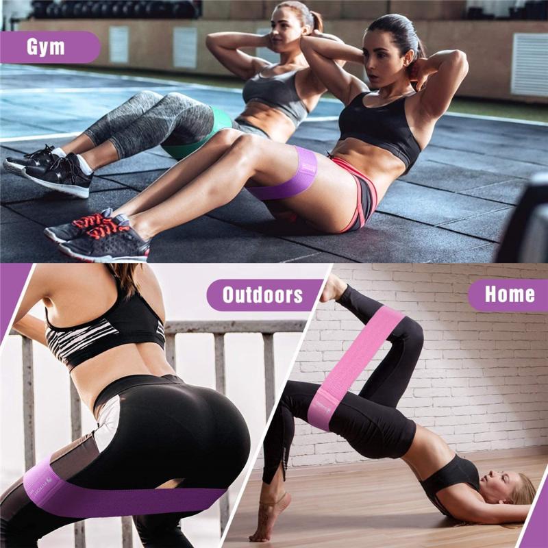 Yoga Band Durable Pull Band Hip Circle Anti-Slip Gym Fitness Resistance Band Exercises Elastic Band