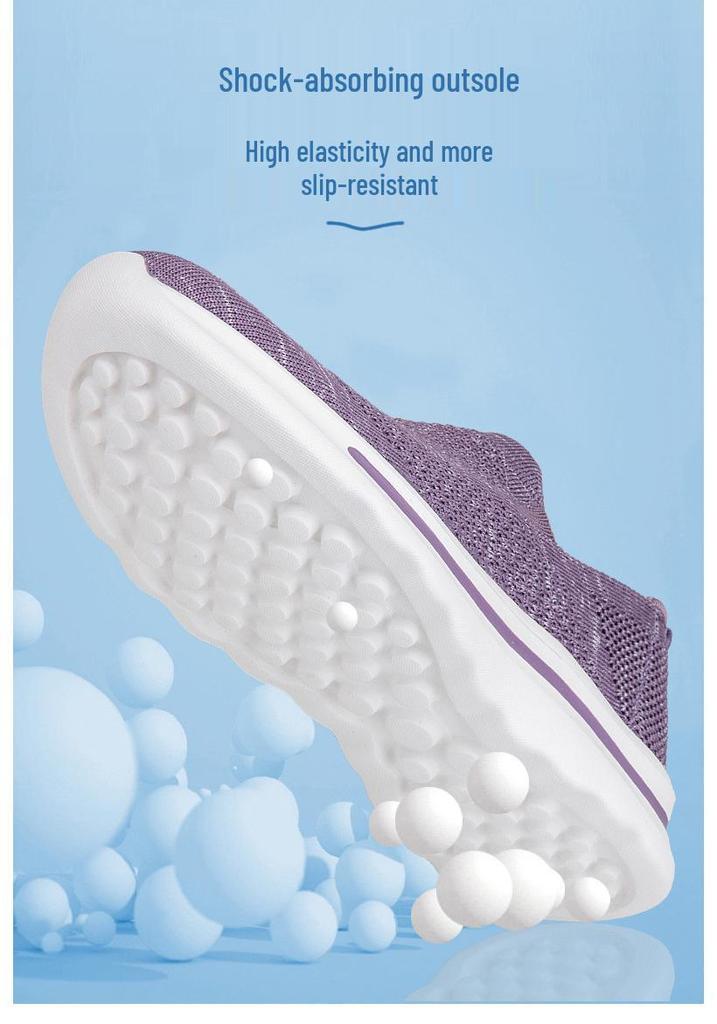 Old Beijing Breathable Mesh Slip-On Shoes for Elderly - Comfortable, Non-Slip, Soft Sole for Men and Women