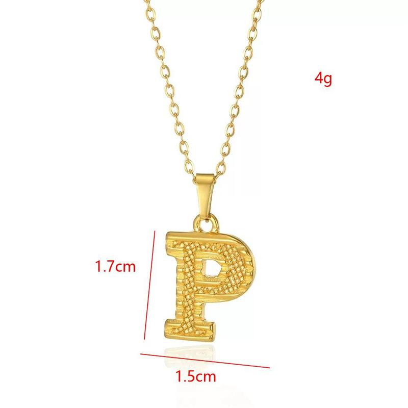 Stainless Steel Initial Necklaces For Women Men Gold Color Letter Necklace Pendant Jewelry Male Female Neck Chain Birthday Gift