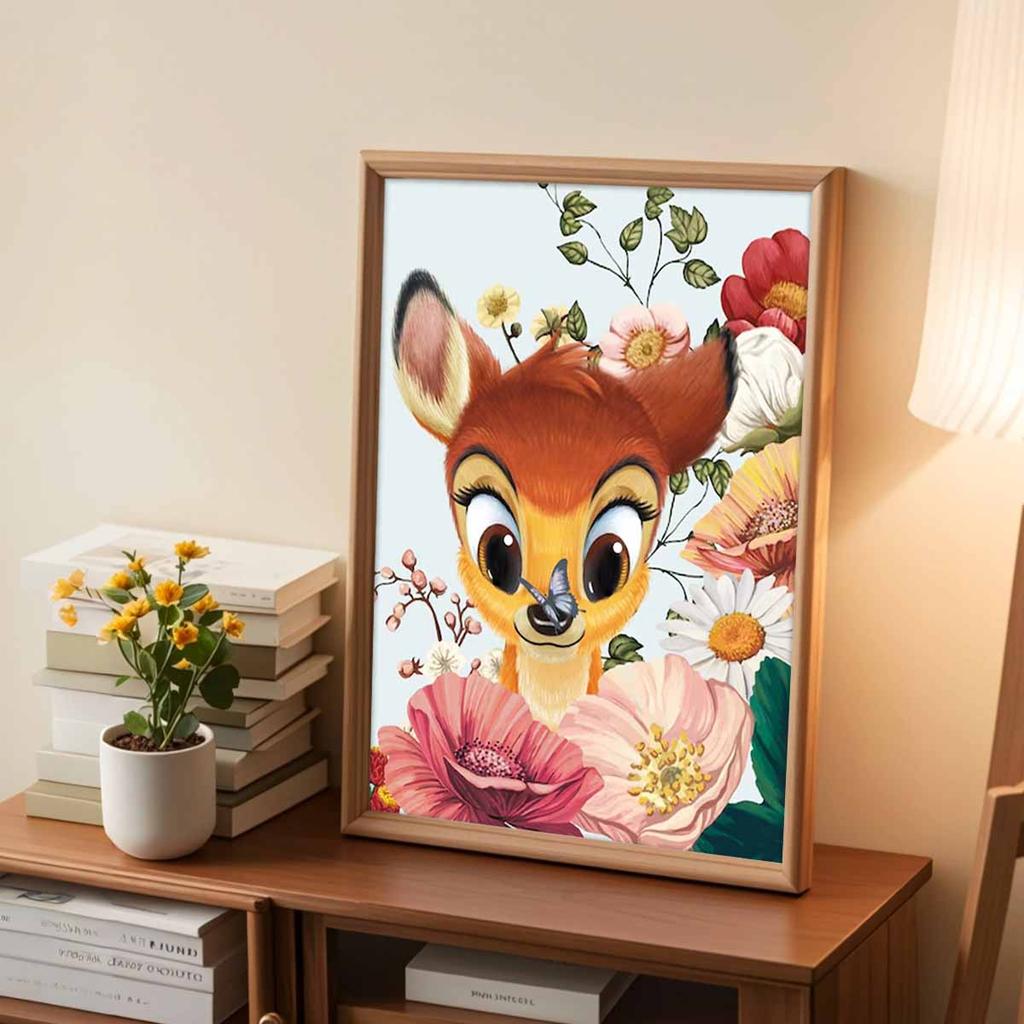 DIY Diamond Painting Lovely Sika Deer Cross Stitch Kit Mosaic Art Diamond Painting Full Circle Diamond Home Decoration