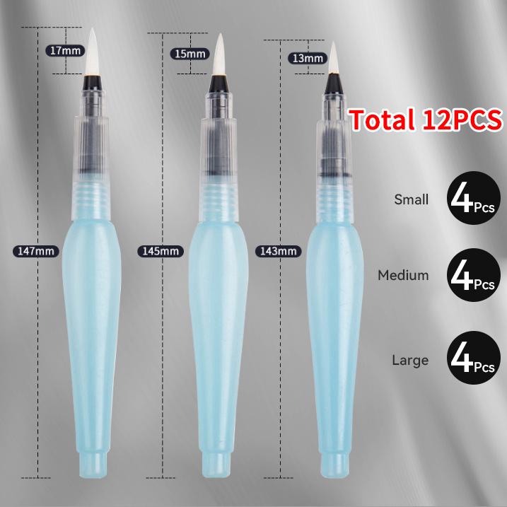 3/18pcs Refillable Water Color Brush Pen Set Artist Grade Watercolor Paint Brushes for DIY Art Calligraphy Painting & Lettering