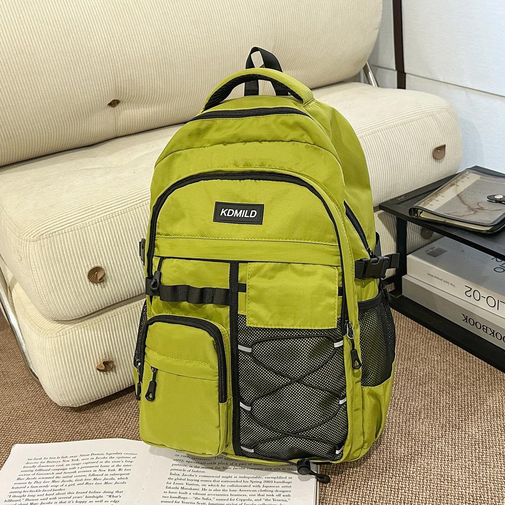 Schoolbag trendy cool tooling neutral style fashion schoolbag male high school college student large capacity spine protection commuter backpack