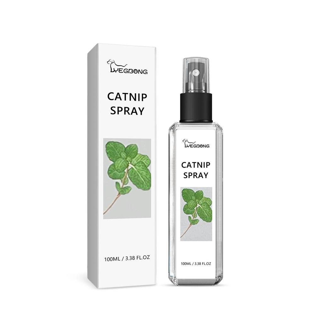 Yegbong Cat Mint Spray Relieves Cat Anxiety Enhances Pet Vitality Health No Odor No Residual Care Calms Pet Nerves and Eliminates Restlessness Spray