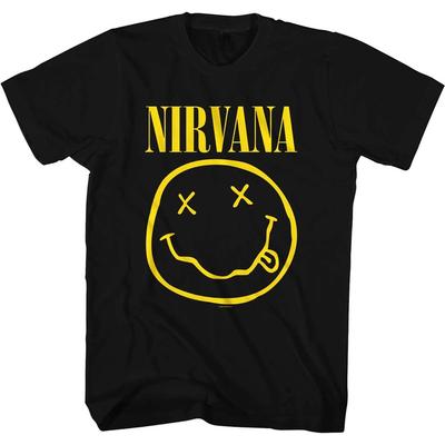T-shirt officiel Nirvana Smiley Face Nouveau Marchandise sous licence unisexe
