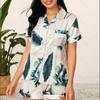 European and American Style Womem's Loungewear Two Piece Short Sleeve and Shorts Pajamas Set Fashion Printed Homewear